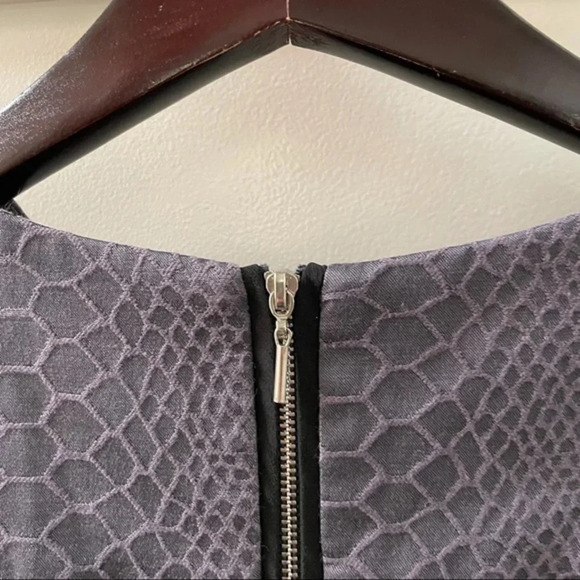 Rebecca Taylor Short Sleeve Snake Jacquard Fit and Flare Knit Dress $395 6 - Picture 9 of 12